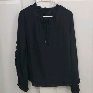 T Tahari Black Blouse